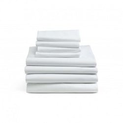 T-250 Bed Sheet White Plain Full Fitted Reliance Mill