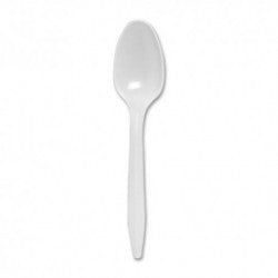 Plastic Soup Spoons White