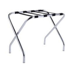 Luggage Rack Chrome W/Black Strapping