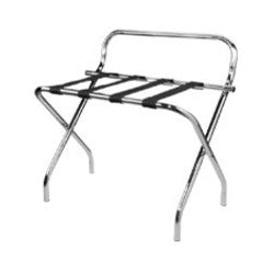 Luggage Rack Chrome Back Rest Bar & Black strapping