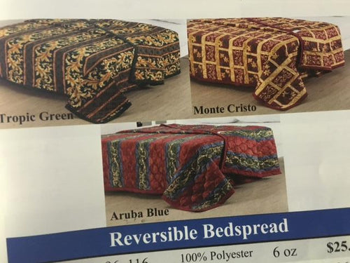 Bed Spread Queen Quilted102"x116" 6 Oz Reversible